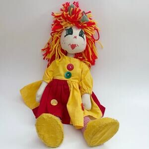 Brazilian Emilia Doll Yarn Felt Cotton Red Yellow